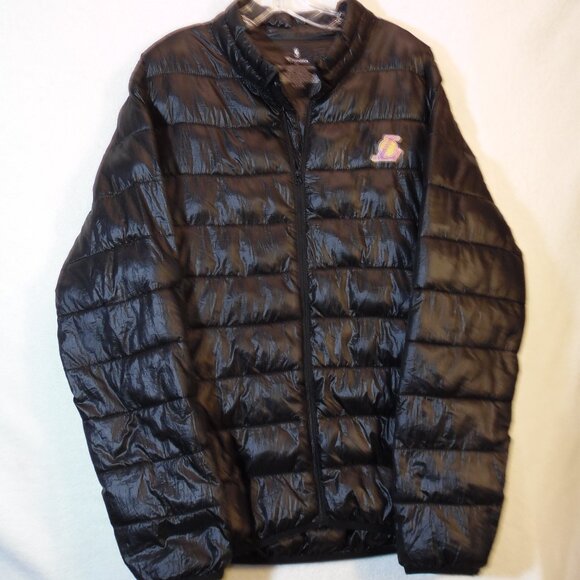 Fanatics Jacket Mens XXL‎ Black L.A. Lakers  Puffer Performance Full-Zip  EUC - Picture 1 of 6